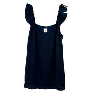 Cabi Size Medium Blouse Ruffle V‎ Neck Sleeveless Solid Tank Dressy Formal Work